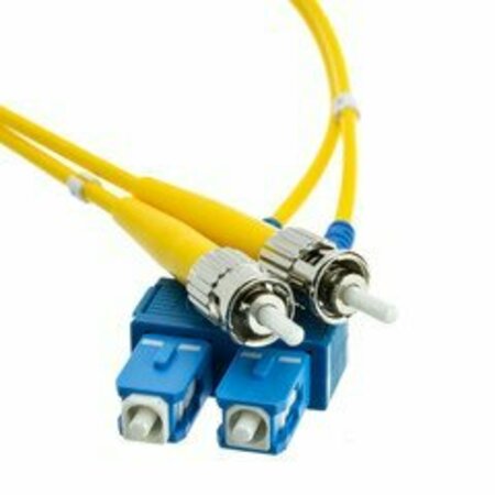 SWE-TECH 3C SC/UPC to ST/UPC OS2 Duplex 2.0mm Fiber Optic Ptch Cord, OFNR, Singlemode 9/125, Yellow, 3 meter10 ft FWTSCST-01203